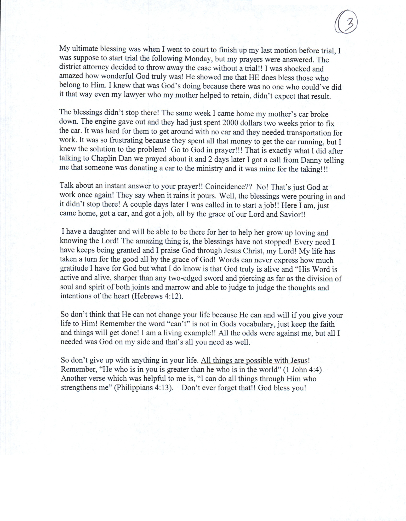 Testimony
